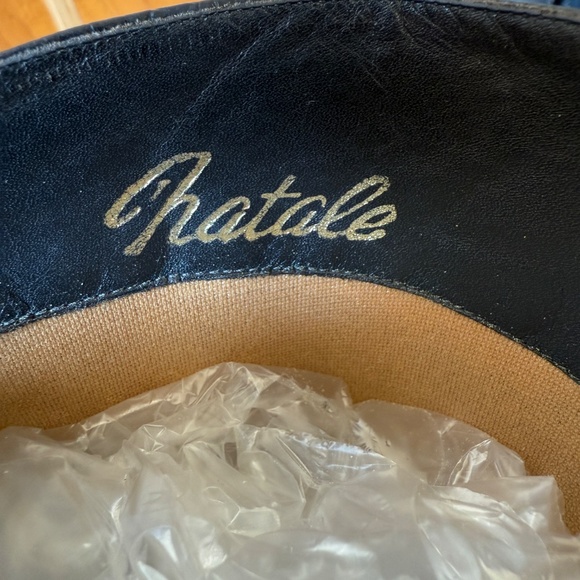 vintage Black Textured Heeled Boots for Women - Picture 7 of 10